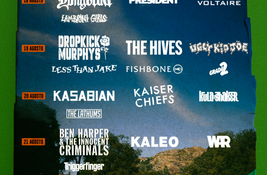 12 nomes anunciados: KAISER CHIEFS, CABARET VOLTAIRE, PRESIDENT, LAMBRINI GIRLS, SKINDRED e KALEO entre as novas confirmações