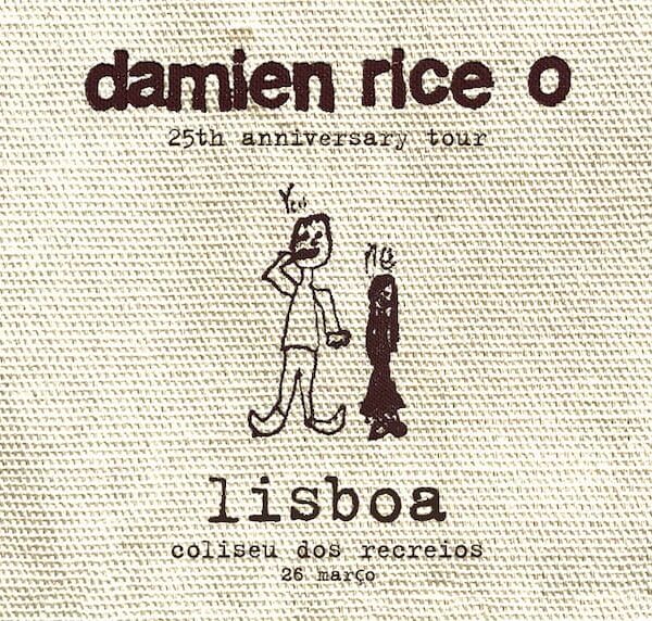 DAMIEN RICE CELEBRA 25 ANOS DE O NO COLISEU DOS RECREIOS EM MARÇO 2027